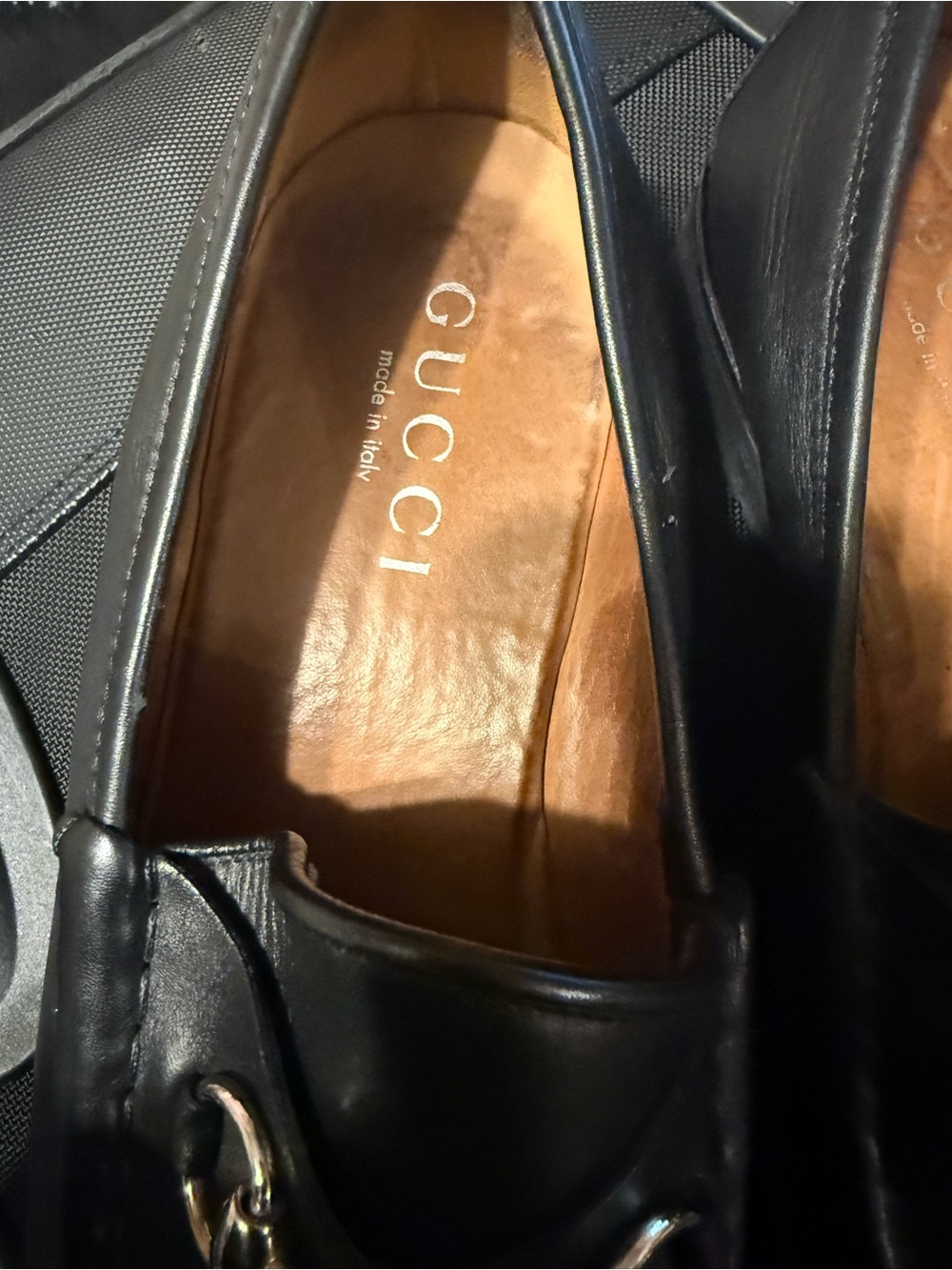 Gucci Black Leather Horsebit Slip-On Loafers - Picture 3 of 4